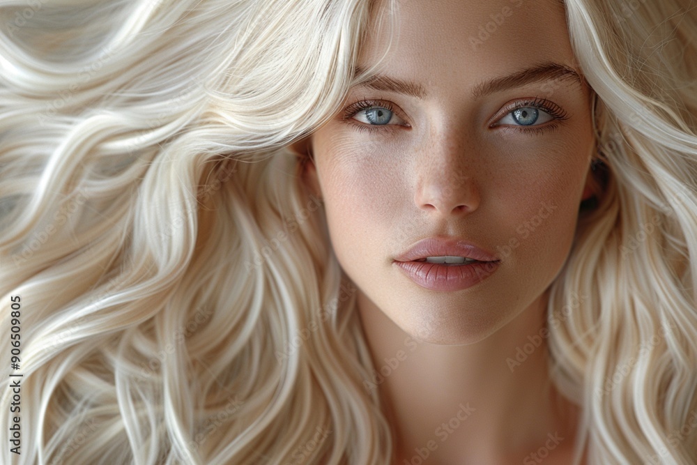 A close-up of a girl with gorgeous blonde hair A close-up of a girl with gorgeous blonde hair