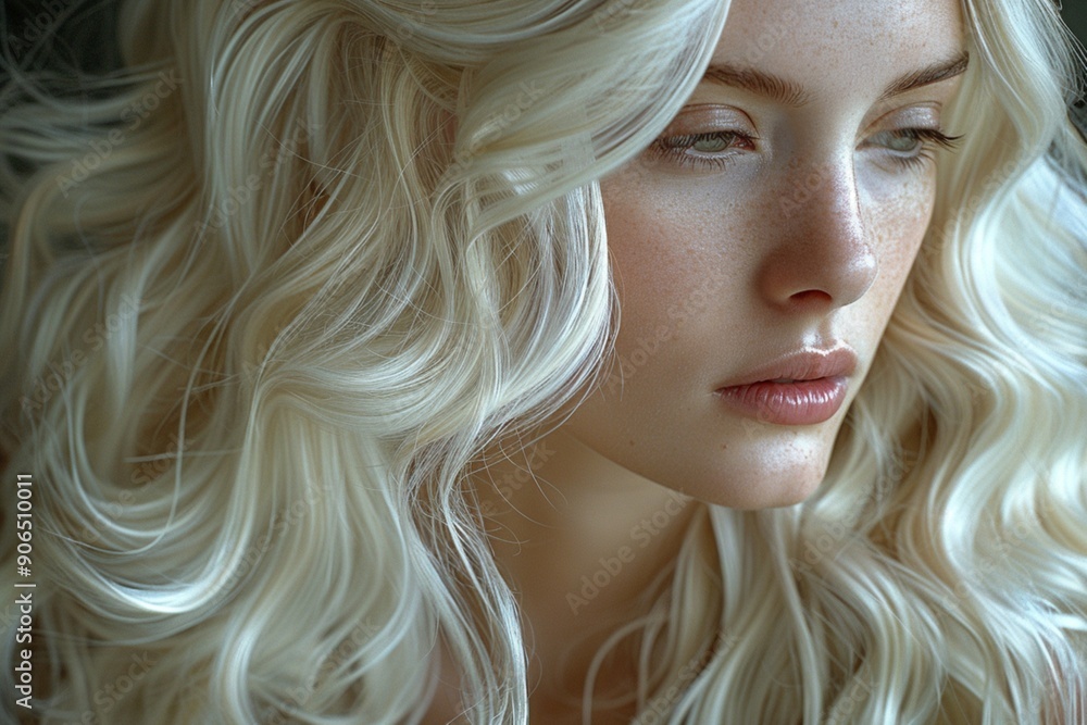 A close-up of a girl with gorgeous blonde hair A close-up of a girl with gorgeous blonde hair