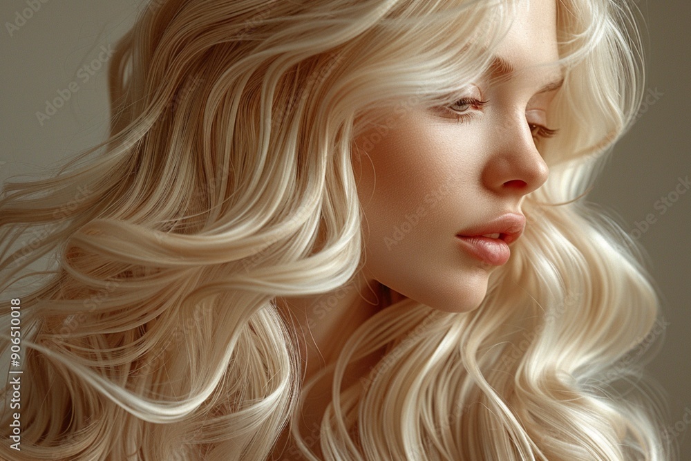 A close-up of a girl with gorgeous blonde hair A close-up of a girl with gorgeous blonde hair