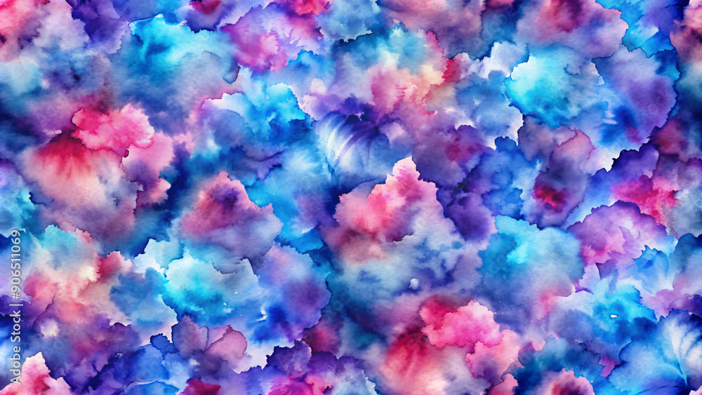 Ethereal watercolor blooms on abstract canvas Ethereal watercolor blooms on abstract canvas