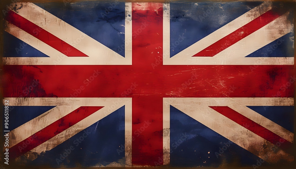 Fototapeta premium Union Jack grunge flag