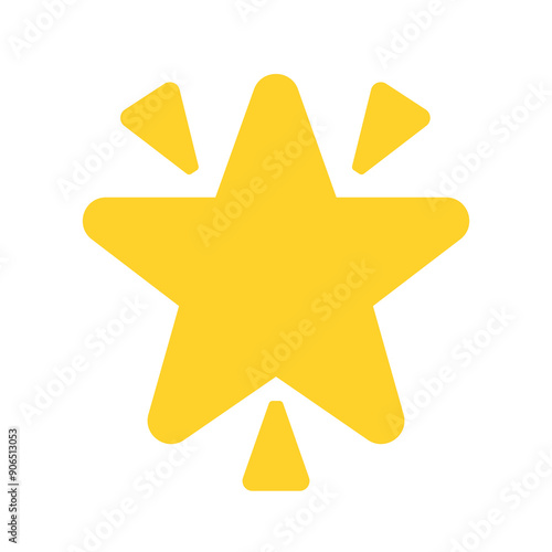 Star emoji vector shining flat design illustration