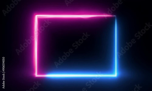 Abstract Neon Light Frame