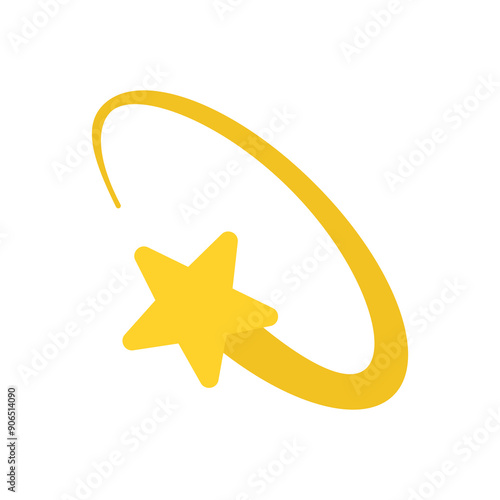 Star emoji vector shining flat design illustration