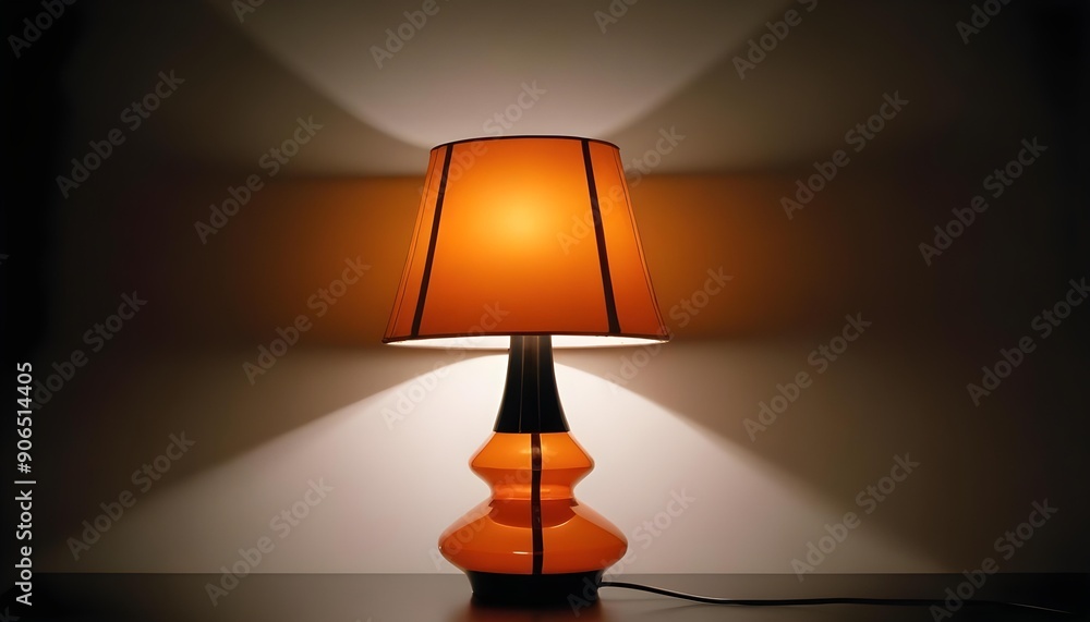 orange lamp isolated on a black background orange lamp isolated on a black background