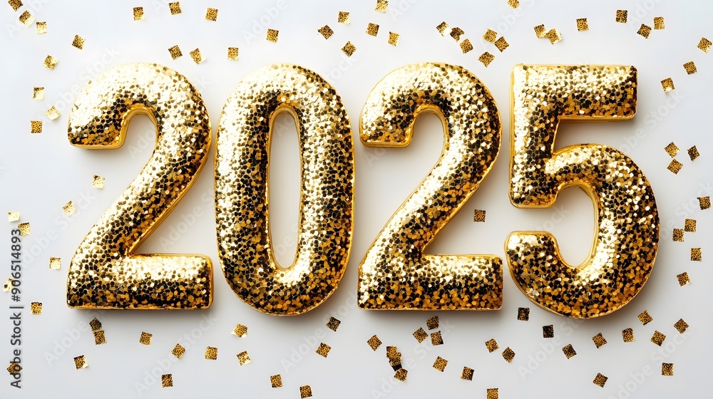 2025 New Year Celebration with Golden Glitter. 2025 New Year Celebration with Golden Glitter.