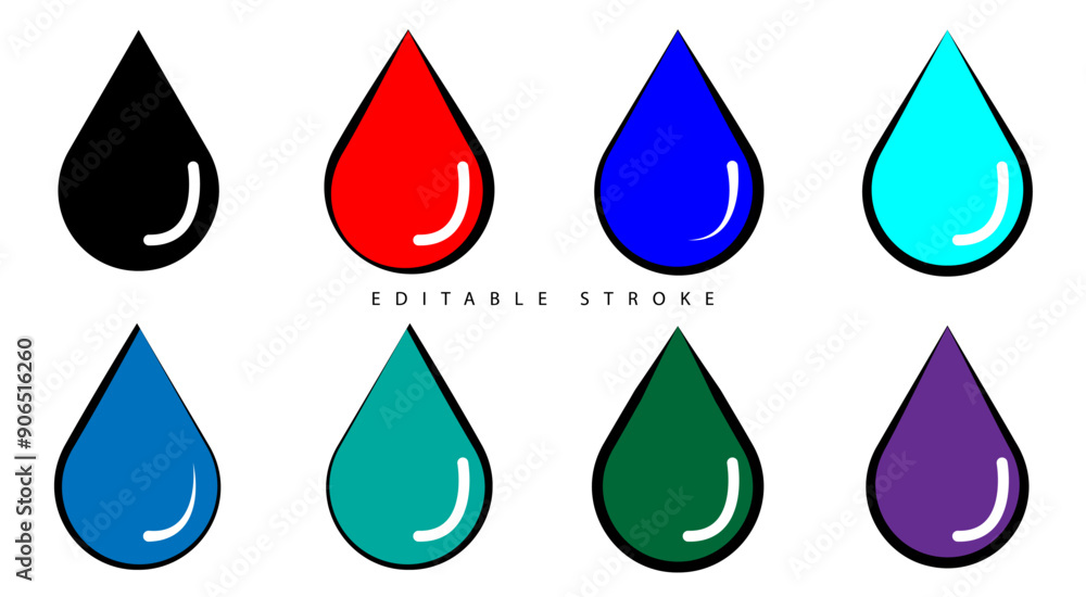 Liquid drop icon, Water drop icon illustration. Liquid drop icon, Water drop icon illustration.