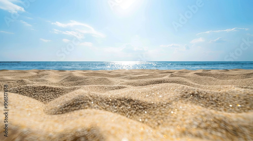 Summer Background of Beach Sand with Shadows from Palm Leaves, Top View, High-Resolution Beach Scene, Sunny and Tropical Setting, Natural Sand Texture, Relaxing Vacation Vibe