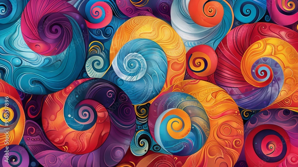 Bright Colorful Twirls Bright Colorful Twirls