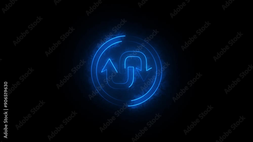 Thin line Animated directional arrow icon animation. Thin line Animated directional arrow icon animation.