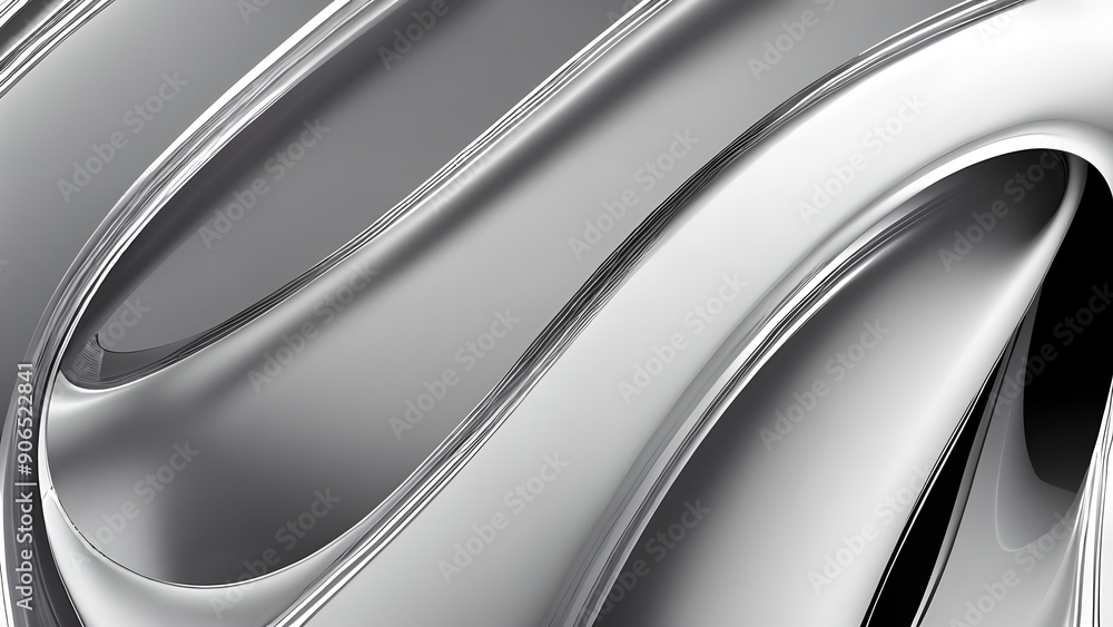 Futuristic abstract background with liquid metal texture and glossy silver and platinum swirls in 3D pattern, featuring undulating wavy lines and a seamless gradient of white and gray hues Futuristic abstract background with liquid metal texture and glossy silver and platinum swirls in 3D pattern, featuring undulating wavy lines and a seamless gradient of white and gray hues