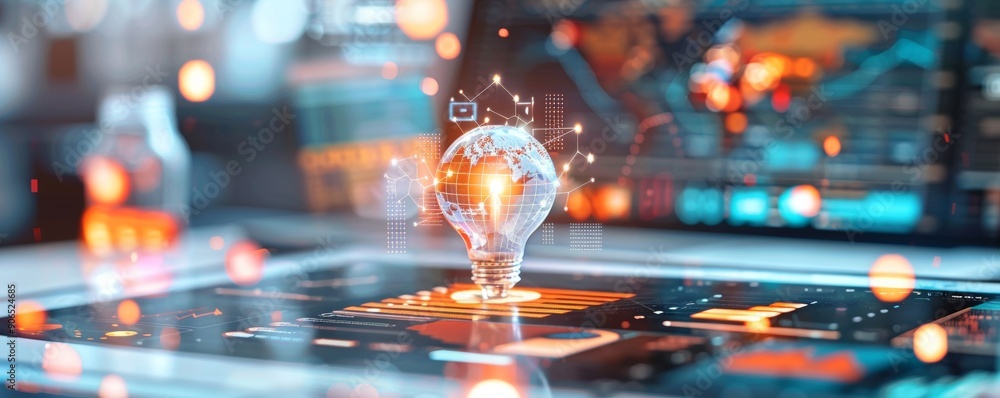 Naklejka premium Dynamic Business Solutions: Adapting to Market Changes with Flexibility and Resilience in Digital Setting