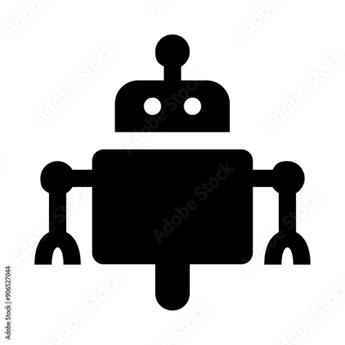 Futuristic Robot Solid Icon