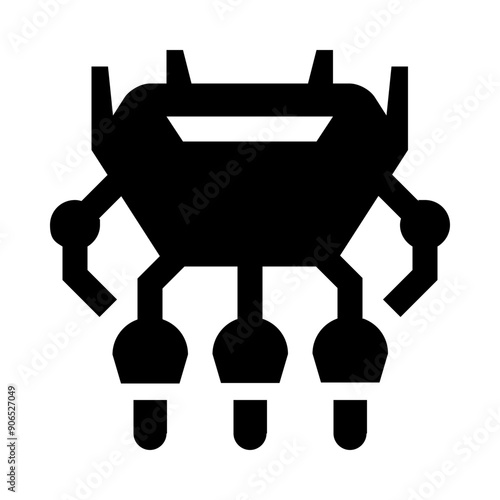 Futuristic Jellyfish Robot Solid Icon