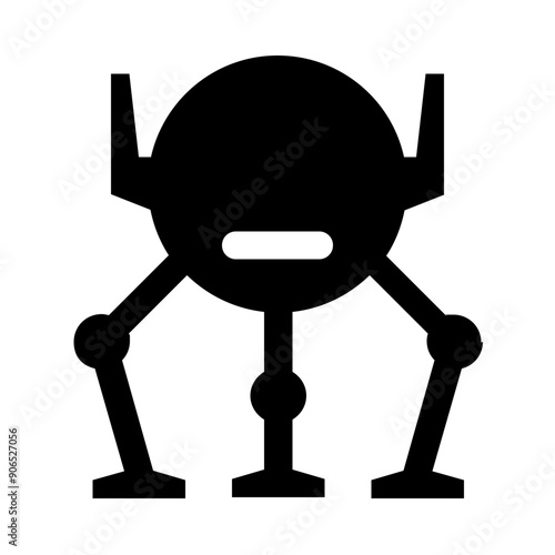 Futuristic Monster Robot Solid Icon