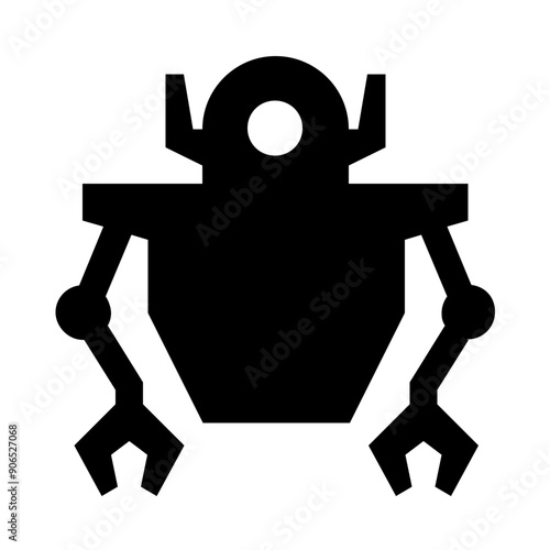 Futuristic Robot Solid Icon