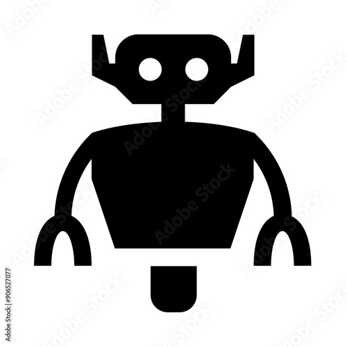 Futuristic Robot Solid Icon