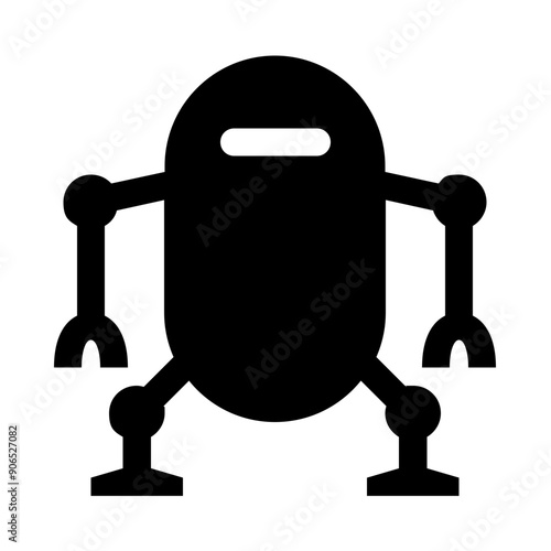 Futuristic Robot Solid Icon