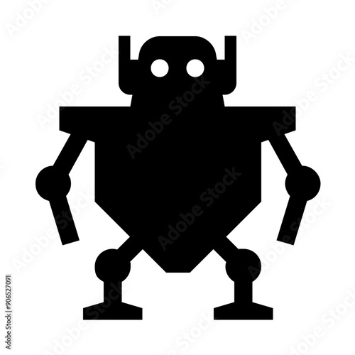 Futuristic Robot Solid Icon