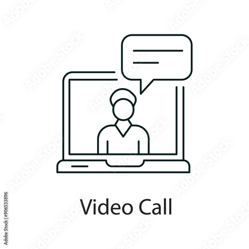 Video Call Icon. Vector Icon Design