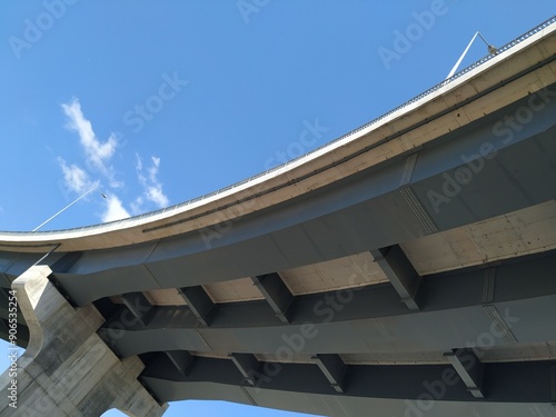 Low Angle Shot Of An Overpass Bridge, Highway In Istanbul, Turkey