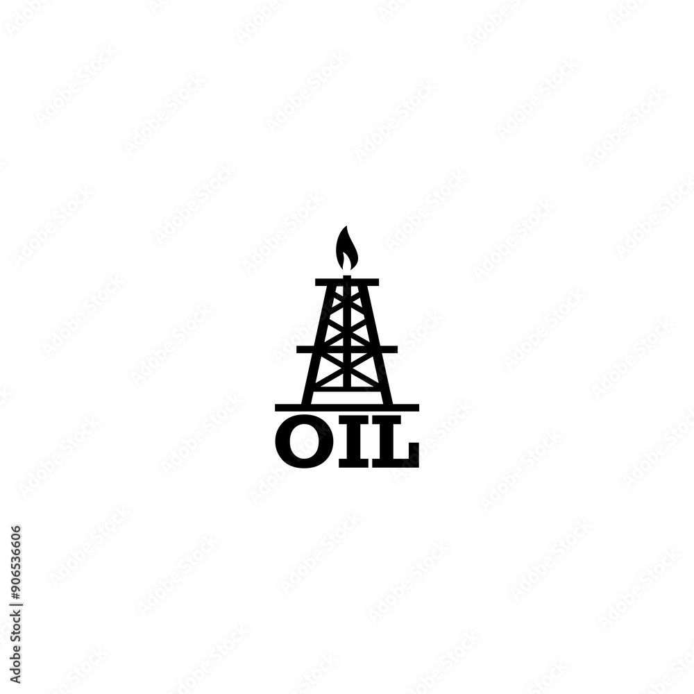 Oil rig icon isolated on white background Oil rig icon isolated on white background