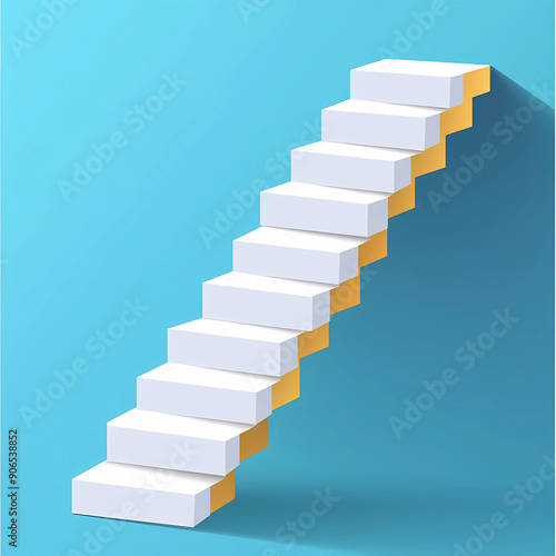 Wallpaper Mural ladder Infographic to success growth template. Vector illustration. Torontodigital.ca
