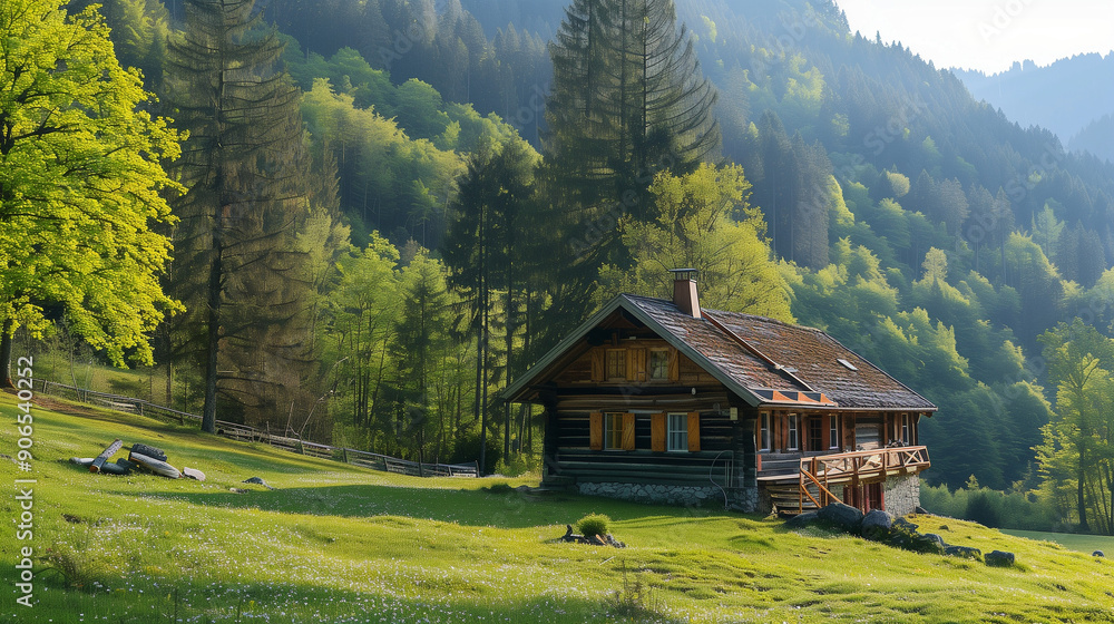 Idyllische Berghütte im Frühlingsgrün / Idyllic Mountain Cabin in Spring Greenery
Idyllische Berghütte im Frühlingsgrün / Idyllic Mountain Cabin in Spring Greenery