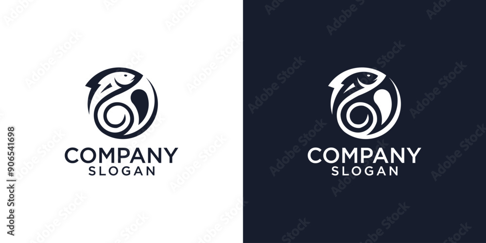 Fish and sea waves in circle shape - concept logo vector illustration. Salmon fish blue icon emblem. Creative graphic sign.
Fish and sea waves in circle shape - concept logo vector illustration. Salmon fish blue icon emblem. Creative graphic sign.
