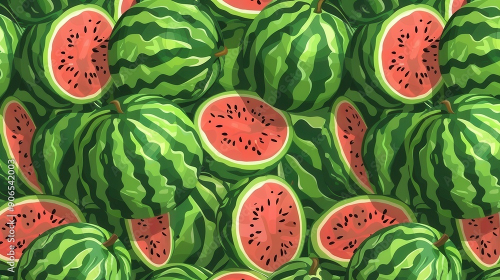 Abstract pattern texture seamless background of watermelon Abstract pattern texture seamless background of watermelon