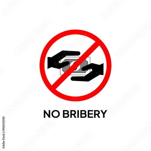Labels, stickers or signs prohibit bribery