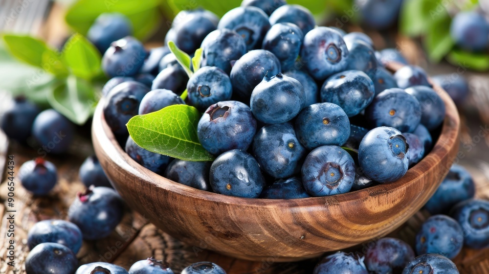 Fototapeta premium Fresh blueberries in season