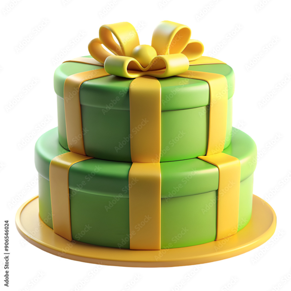 3D cake in box box shape 3D cake in box box shape