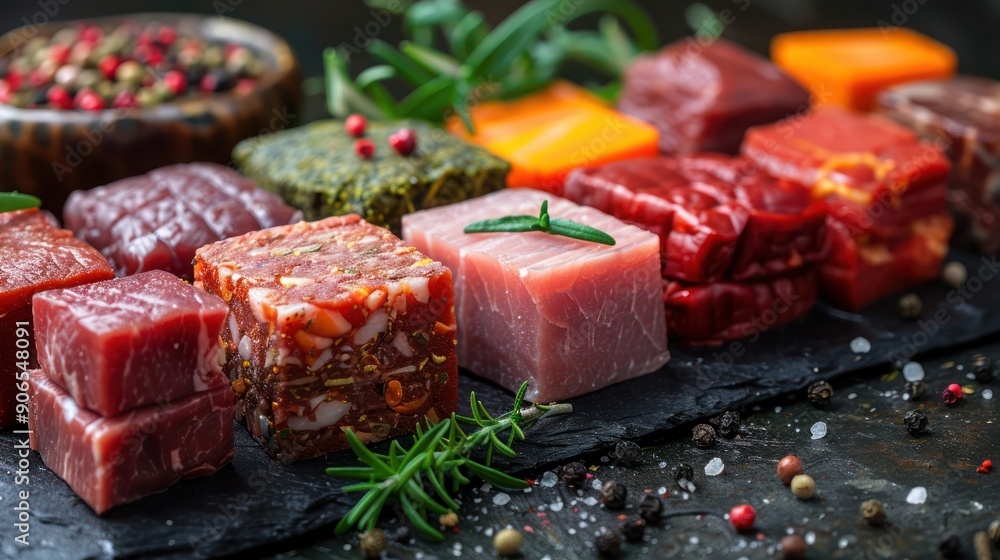An assortment of plant-based meat options designed, Plant based vegetarian alternative meat products. Variety of plant-based meat. An assortment of plant-based meat options designed, Plant based vegetarian alternative meat products. Variety of plant-based meat.