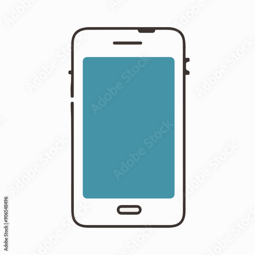 A simple drawing of a mobile phone