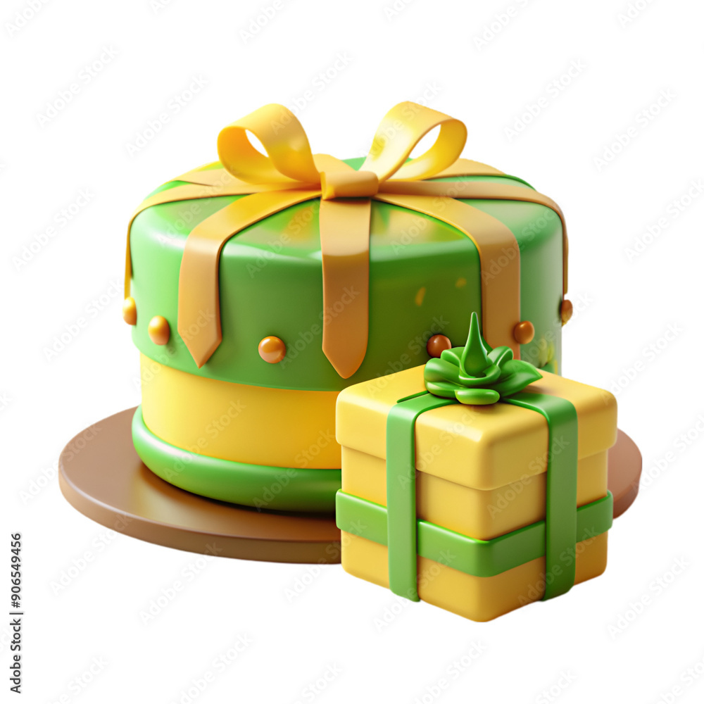 3D cake in box box shape 3D cake in box box shape