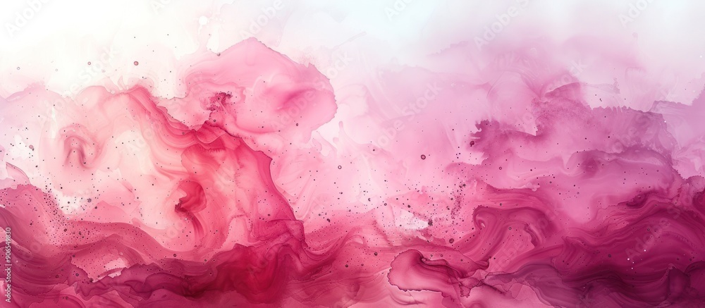 Fototapeta premium Abstract Pink and White Watercolor Painting