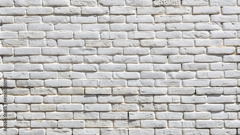 Obraz premium White painted old brick Wall panoramic background 