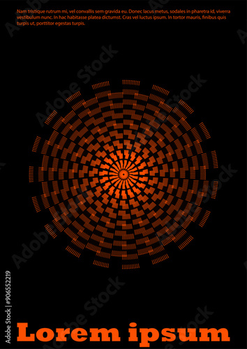 Set of Minimal Vector Brochure Design with Circles and Wave Lines. Abstract Background with Swirl Lines. Good for Business Template or Nightlife Placard. Minimalism Style. Gentle Retro Pink Blue