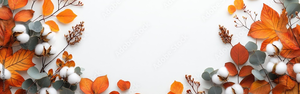 Obraz premium Autumn Inspired Frame With Natural Elements