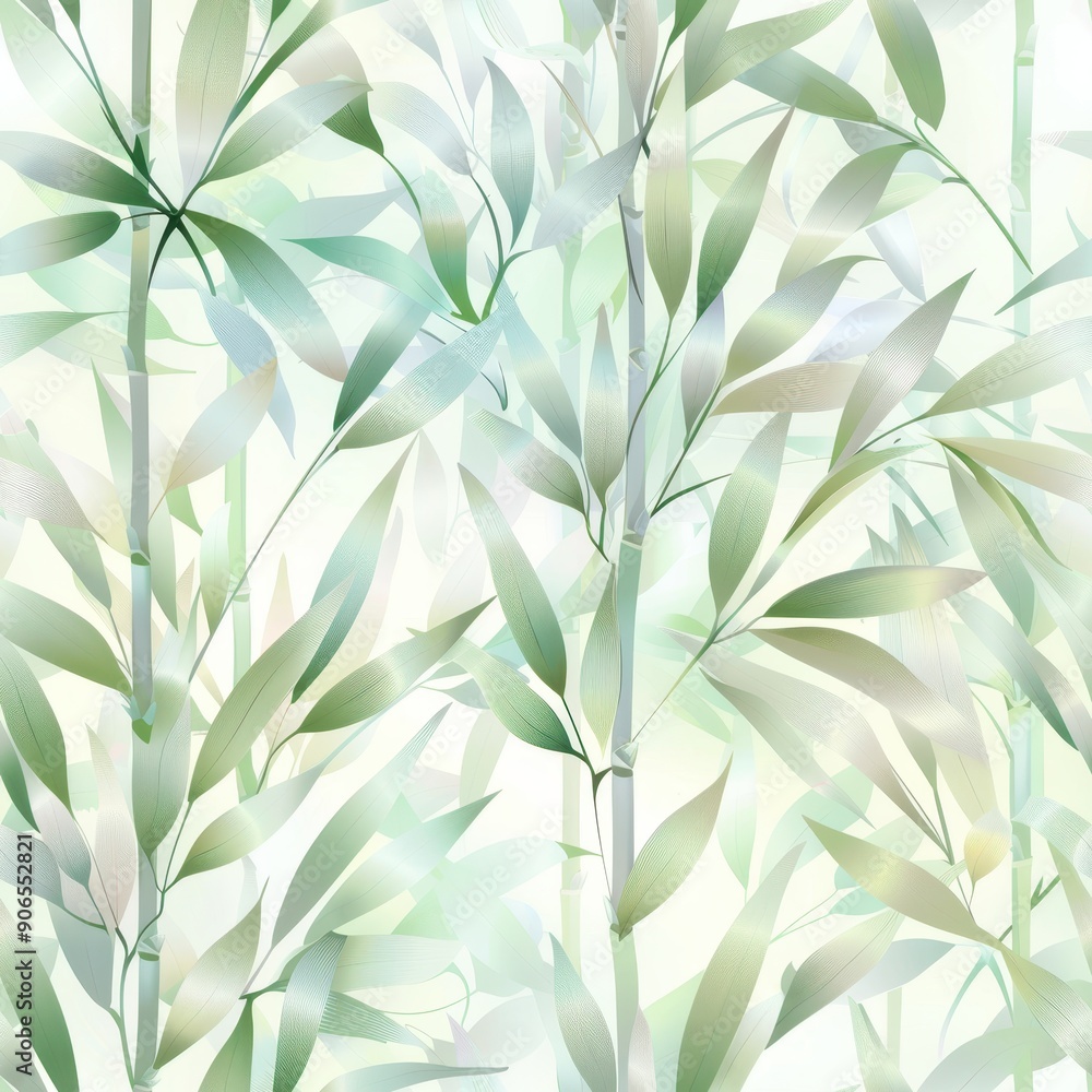 Seamless pattern of smooth delicate bamboo leaves Seamless pattern of smooth delicate bamboo leaves
