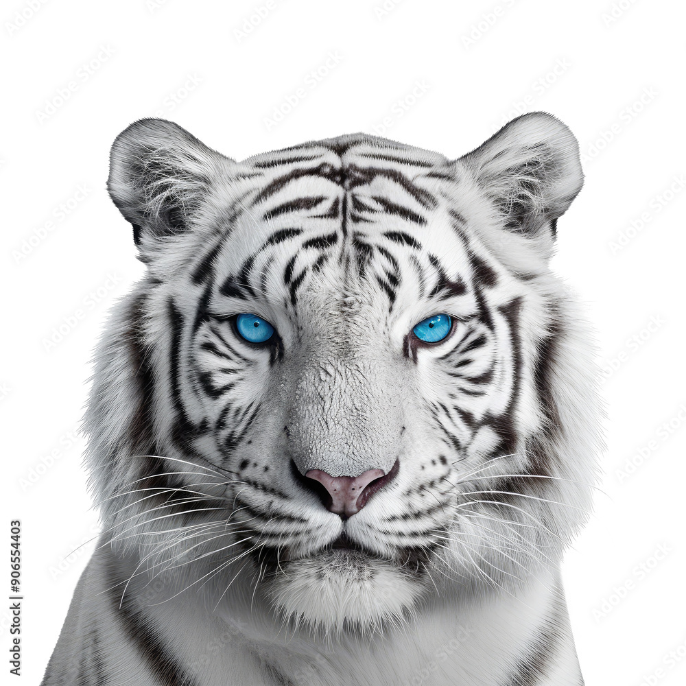 Fototapeta premium tiger looking isolated on white