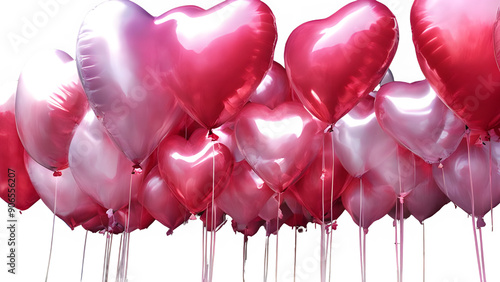 various beautiful heart balloons