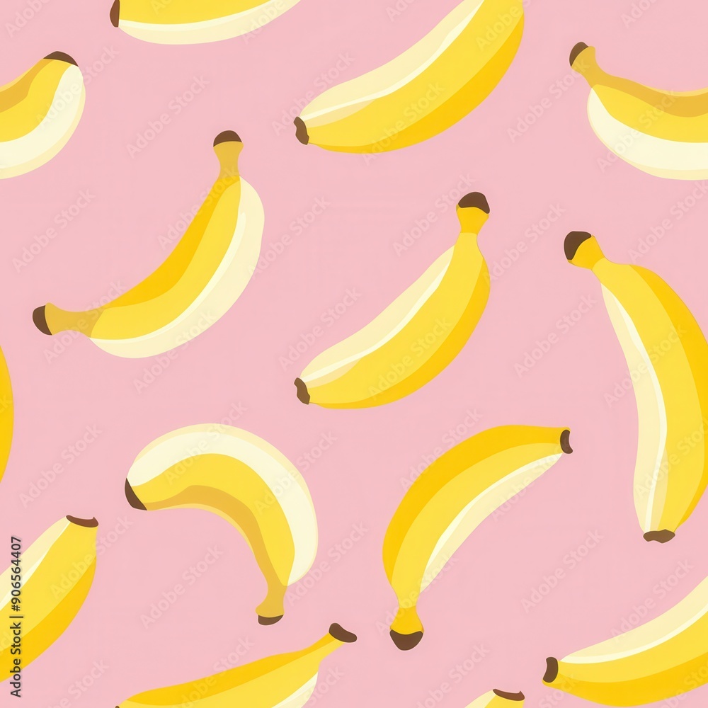 Seamless pattern background of fresh yellow goden banana fruit Seamless pattern background of fresh yellow goden banana fruit