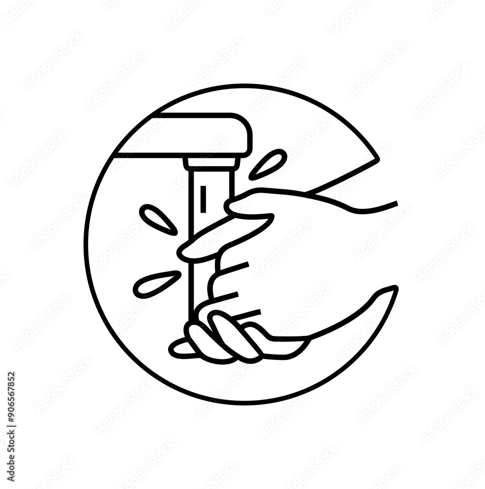 Washing hands with soap graphic design Washing hands with soap graphic design