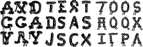 Creating nautical letters with hand rope and modern thread alphabets