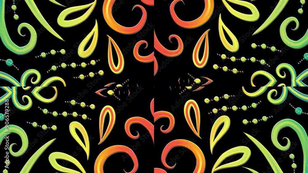 Beautiful pattern batik dayak flowers line art motion graphics for aesthetic intro commercial ads Beautiful pattern batik dayak flowers line art motion graphics for aesthetic intro commercial ads