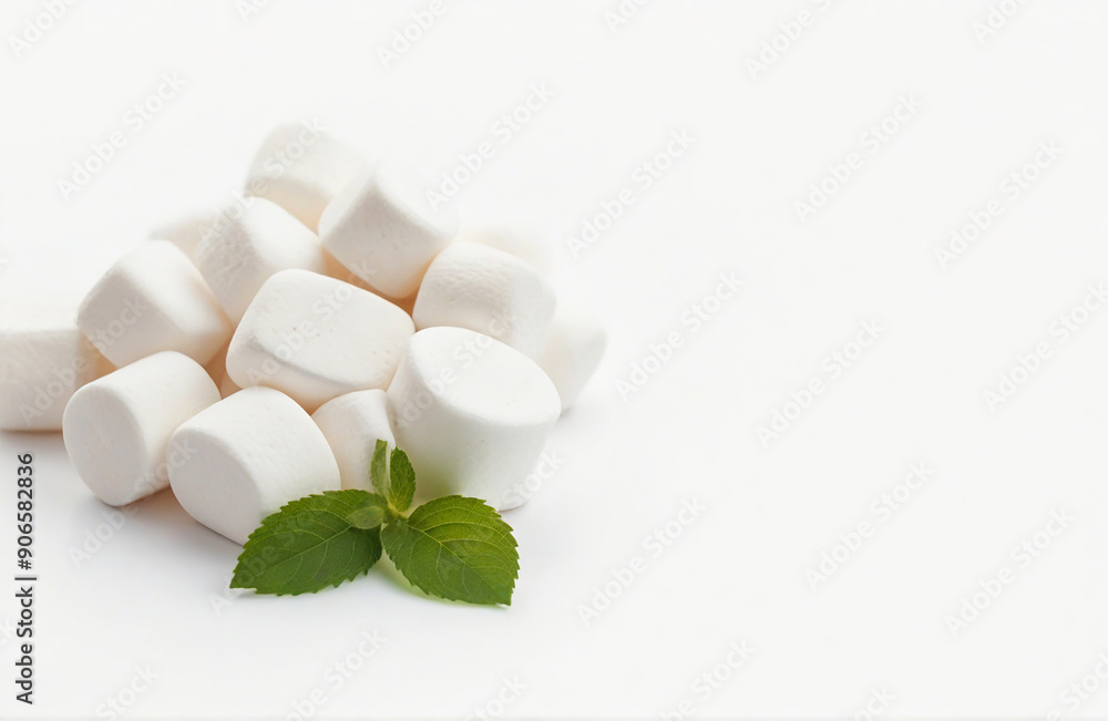 Marshmallow, herbal medicine isolated on a white background Marshmallow, herbal medicine isolated on a white background
