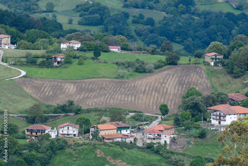 Obraz na plátně Plowed land susceptible to erosion