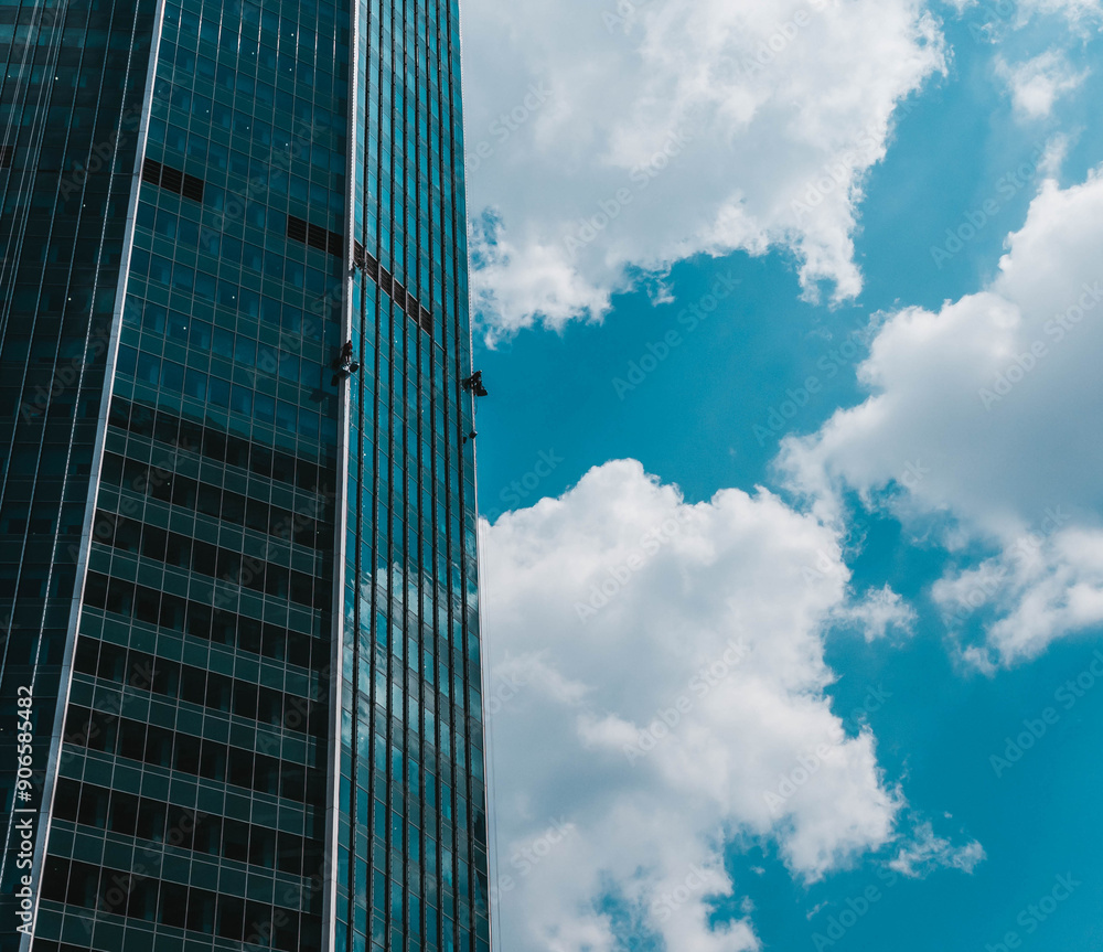 Fototapeta premium Skyscrapers against a clear sky